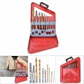 Left Hand Drill Bit Set 10 Piece Screw Extractor Plated Alloy Steel Kit