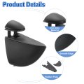 2set Glass Shelf Bracket Wood Glass Holder Support Wall Mount Powder Coated Adjustable Shelves Clamp For 3-20mm 12 -0 79 Black