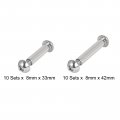 Uxcell Screw Post Fit For 8mm Hole Dia Female 33mm 42mm Binding Bolts Total 20 Sets