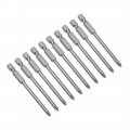 Uxcell 10 Pcs 4mm Ph1 Magnetic Phillips Screwdriver Bits 1 4 Inch Hex Shank 3-inch Length S2 Power Tool