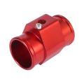 1 Set 38mm Red Car Water Coolant Temperature Sensor Adapter Aluminum Alloy Joint Pipe Radiator With 2 Hose Clamps 