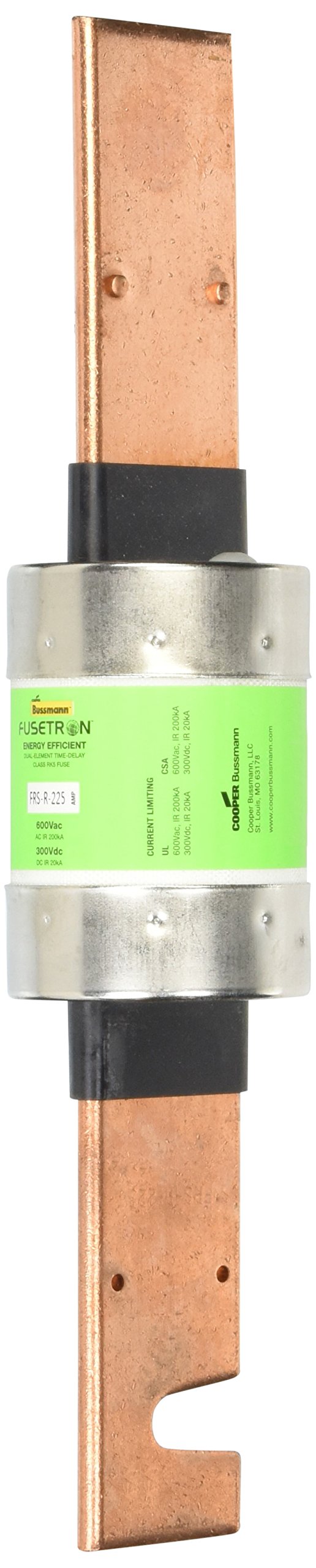 Cooper Bussmann Frs-r-225 Fusetron Class Rk5 Dual Element Fuse