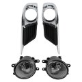 Front Fog Light Lamp And Cover Grille Pair For Toyota Avalon 2011 2012 Replaces 5203007040 5204007040 Yellow Led Lights With 