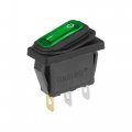 X Autohaux Interior Ac 250v 20a Led Rocker Switch On-off 3 Pins Toggle Waterproof For Caravan Camper Dashboard Green