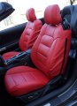 Iggee For Ford Mustang 2024-2026 Red Artificial Leather Custom Made Original Fit 2 Front Seat Covers Pair Convertible 