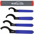 4 Piece Universal Coilover Spanner Wrench Set Adjustable Shock Wrenches For Car And Motorcycle Suspension Carbon Steel With 