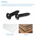 Uxcell Hex Socket Self Tapping Screws M3 X 12mm Carbon Steel Wood Screw 400pcs
