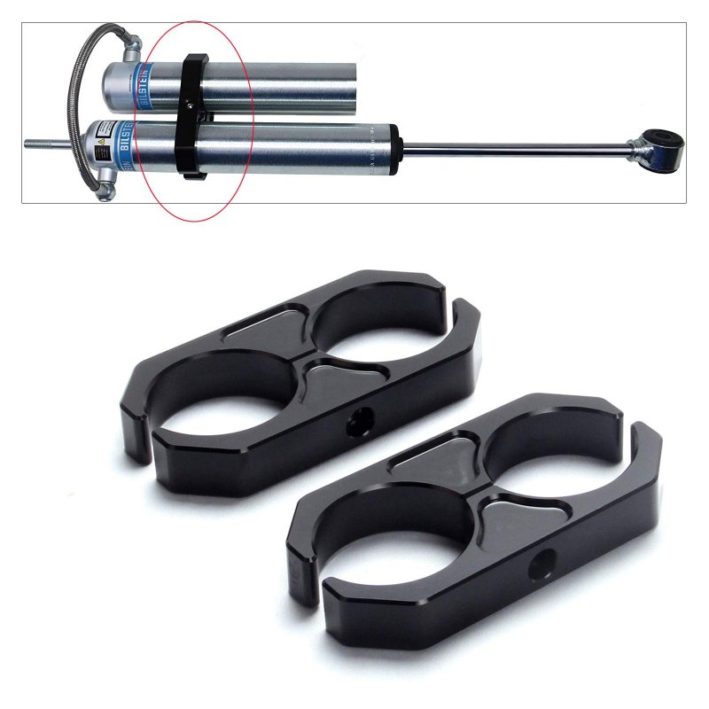 Universal Billet T6 Aluminum Suspensions Coilover Reservoir Brackets For 25-237429 B8 5160 Shock Absorber