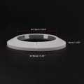 Uxcell Pipe Cover Decoration 110mm Pp Plastic Escutcheon Water Drain Line White 2pcs