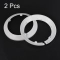 Uxcell Pipe Cover Decoration 110mm Pp Plastic Escutcheon Water Drain Line White 2pcs