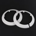 Uxcell Pipe Cover Decoration 110mm Pp Plastic Escutcheon Water Drain Line White 2pcs