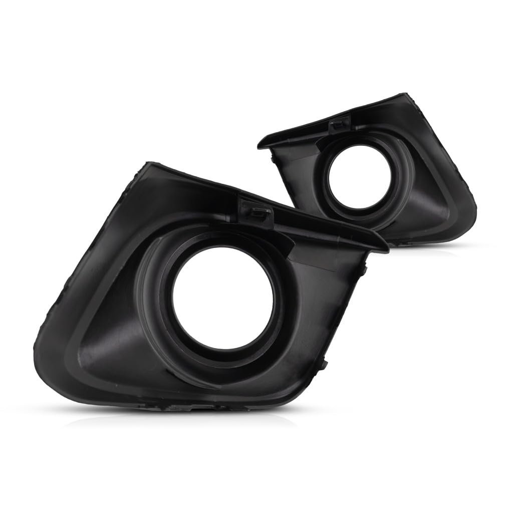 Fog Light Bezel Pair For Mazda 3 2014 2015 2016 Front Driver And Passenger Side Black Sedan Hatchback Replacement Ma1038123