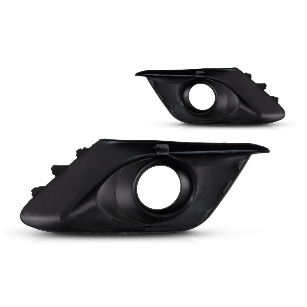 Fog Light Bezel Pair For Mazda 3 2014 2015 2016 Front Driver And Passenger Side Black Sedan Hatchback Replacement Ma1038123