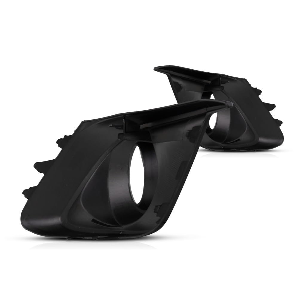 Fog Light Bezel Pair For Mazda 3 2014 2015 2016 Front Driver And Passenger Side Black Sedan Hatchback Replacement Ma1038123