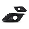 Fog Light Bezel Pair For Mazda 3 2014 2015 2016 Front Driver And Passenger Side Black Sedan Hatchback Replacement Ma1038123 