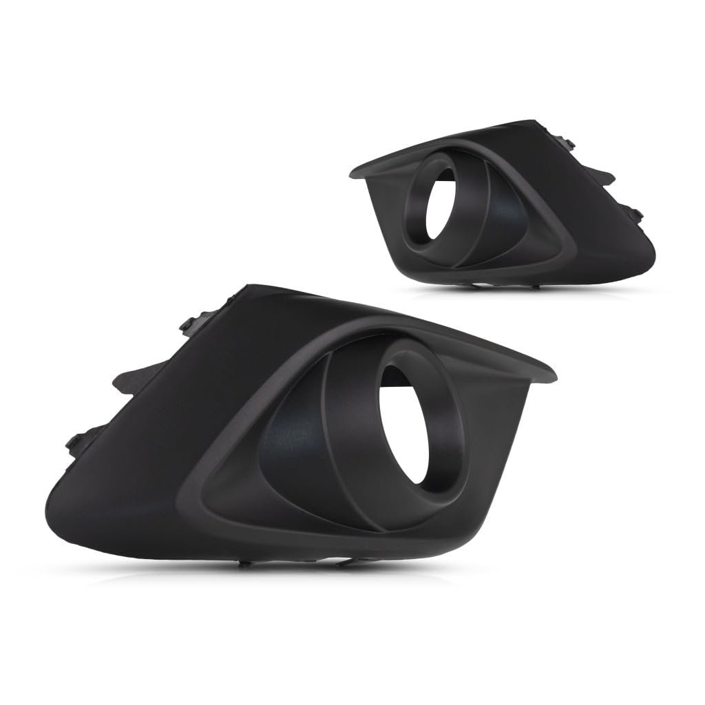 Fog Light Bezel Pair For Mazda 3 2014 2015 2016 Front Driver And Passenger Side Black Sedan Hatchback Replacement Ma1038123