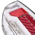 Hecasa Led Tail Lights Pair For 2005-2021 Nissan Frontier Rear Brake Stop Lamps W Led Tube Bar Left Right Smoke Lens Chrome