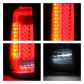 Hecasa Led Tail Lights Pair For 2005-2021 Nissan Frontier Rear Brake Stop Lamps W Led Tube Bar Left Right Smoke Lens Chrome