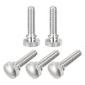 5pcs M5x20mm Knurled Thumb Screws Brass Nickel Plated Shoulder Bolts Grip Knobs Fasteners For Electronic Mechanical White 