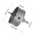 Uxcell Carbide Hole Saw Drill Bit 80mm Cutter For Stainless Steel Alloy Cast Iron Copper Metal Sheet With Limit Step