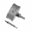 Uxcell Carbide Hole Saw Drill Bit 80mm Cutter For Stainless Steel Alloy Cast Iron Copper Metal Sheet With Limit Step