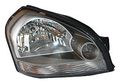 Right Headlight Assembly For 2005-2008 Hyundai Tucson Passenger Side Rh Halogen Light Source Clear Plastic Lens Matte Black 