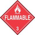 Accuform Signs Mpl301ct25 Pf-cardstock Hazard Class Dot Placard Legend Flammable 3 With Graphic 10-3 4 Width X Length White On 