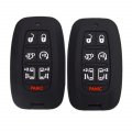 Silicone Rubber Remote Smart Key Fob Case Cover Protector Holder For Chrysler Pacifica 2017-2023 Voyager 2020-2023 7 Buttons 
