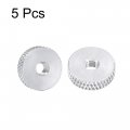 Uxcell Flat Knurled Nut M4 X 14mm 4mm Thumb Nuts Lock Adjusting Aluminum Alloy Silver 5pcs