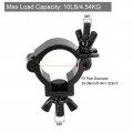 Uxcell Light Truss Clamps Aluminum Alloy Stage Lighting Pipe O Clamp For 0 94-1 02inch Od Tube Max Load 10lb Single Buckle