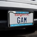 Delaware State University School Logo Full Size Standard License Plate Metal Frame