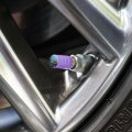 Mermaid Queen Treasure Chest Valve Stem Caps For Tire Rim Wheel Aluminum Purple