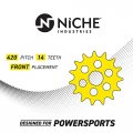 Niche Drive Sprocket Chain Combo For Honda Xr80r Crf80f Front 14 Rear 46 Tooth 420hz Standard 110 Links