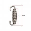 Uxcell 6 Pcs Silver Tone Metal Motorcycle Exhaust Muffler Pipe Swivel Spring
