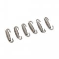 Uxcell 6 Pcs Silver Tone Metal Motorcycle Exhaust Muffler Pipe Swivel Spring