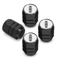 Lincoln Logo Tire Valve Stem Caps White On Black Hexagon Aluminum Official Licensed Set Of 4 Universal Fit For Cars Suvs And 