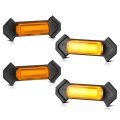 4pcs Amber Lens Led Grille Light Marker Parking Drl Running Lamp Kit W Wiring Harness Included For 2016-2023 Toyota Tacoma Trd 