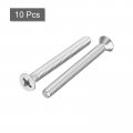 Uxcell 1 4-20x2-1 2 Flat Head Machine Screws Phillips 304 Stainless Steel Bolts 10pcs