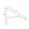 Prime-line Mp11294 Shelf Bracket 3 16in X 10in Steel White Enamel Finish Single Pack