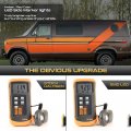 Vipmotoz 4pc Full Led Strip Side Marker Light Fender Parking Lamp Compatible With 1978-1979 Ford Bronco 1975-1991 Econoline Van