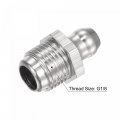 Uxcell Nickel-plated Brass Straight Grease Fitting G1 8 Thread 11mm Width Hydraulic Accessories 10pcs