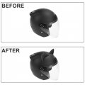 X Autohaux 1 Set Cat Ears Style Attachments Helmet Devil Horn Decoration Stick With Suction Cup Cover Sticker For Motorcycle