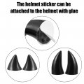 X Autohaux 1 Set Cat Ears Style Attachments Helmet Devil Horn Decoration Stick With Suction Cup Cover Sticker For Motorcycle