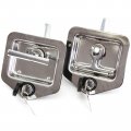 Red Hound Auto 2 Folding T Handle Single Point Latch Blind Studs Cylinder Gasket Keys Camper Rv 