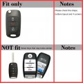Silicone Rubber Key Fob Case Covers For Kia Soul 09-13 Sportage 10-13 Rondo 06-11 Rio 11-13 Flip 3 Buttons Black 2 Pack