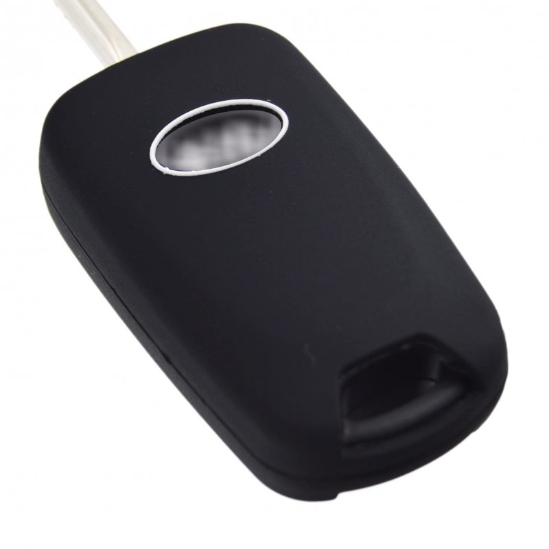 Silicone Rubber Key Fob Case Covers For Kia Soul 09-13 Sportage 10-13 Rondo 06-11 Rio 11-13 Flip 3 Buttons Black 2 Pack