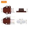 4pack Magnetic Touch Latches Push To Open Magnet Pressure Release For Cupboards Closet Brown