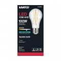 Satco 6 Pack Dimmable Led Filament Lamps S12431 High Lumens 12 5 Watt A19 Clear Medium Base 4000k 90 Cri 120 Volt For Use At