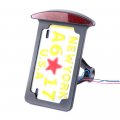 Motorcycle Bobber Custom Side Mount License Plate Frame With Led Brake Tail Light Vertical Axle Mounted For Harley Davidson