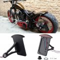 Motorcycle Bobber Custom Side Mount License Plate Frame With Led Brake Tail Light Vertical Axle Mounted For Harley Davidson 